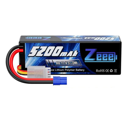 1/2pcs Zeee 3S 5200mAh Lipo Battery 11.1V 80C with T/XT60/EC3/5 Plug Hardcase for RC Car Buggy Truck FPV Drone RC Model Parts Techelectronicx