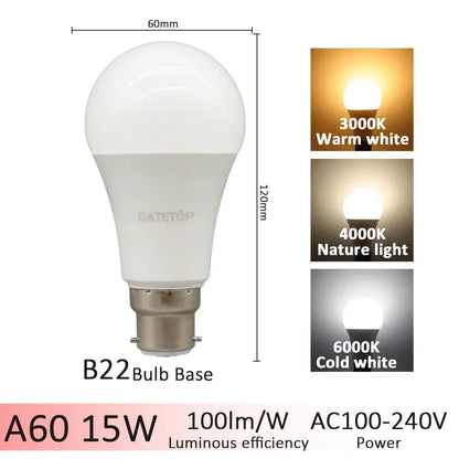 1-20pcs LED 3 Color Adjusted 3CCT（3000K 4000K 6000K）Bulb AC110V 220V E27 B22 Base Light Bulb  Memory Function Color Temp Reset Techelectronicx