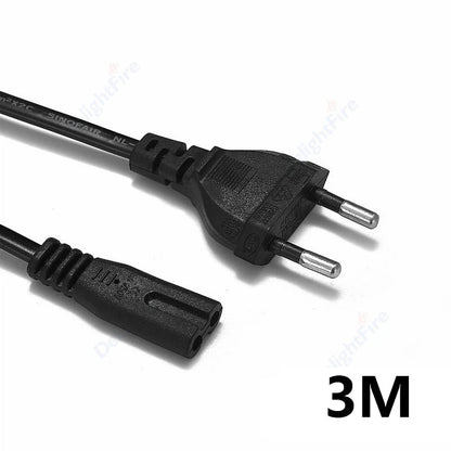 0.3-10m EU Extension Cord C7 Power Cable Figure 8 Euro Plug AC Cable For Samsung LG Sony TV Samsung Monitor Power Supply PS2 3 Techelectronicx