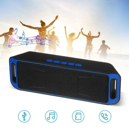XIKCU Portable Bluetooth Speaker Wireless Mini Speaker Amplifier Stereo Subwoofer Speaker TF/FM Radio USB Built-in Mic Dual Bass Techelectronicx