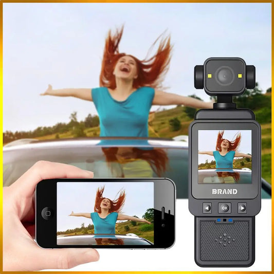 1080P WiFi Sports Wearable Camera Travel Bicycle Driver Recorder Pocket Camera for Motorcycle and Vlogging Tech Electronics