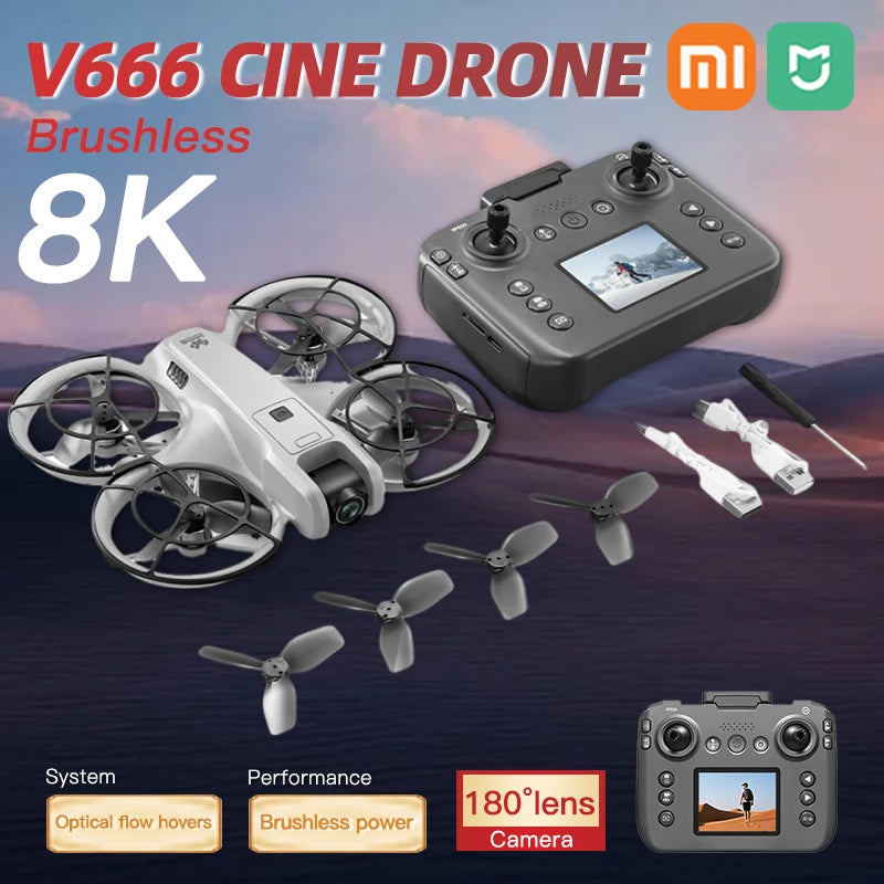 Xiaomi Mijia MINI V666 Drone 4K Professional WIFI 5G Dron Obstacle Avoidance Brushless Altitude Headless Mode RC Quadcopter Toys Techelectronicx