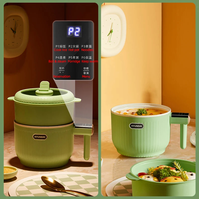 1.5L Electric Rice Cooker Smart Cooking Pot Multicooker Lunch Box Rice Cookers Dormitory Hot Pot Non-stick Electric Skillet 220V TechElect