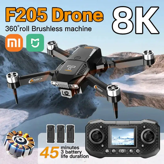 Xiaomi Mijia F205 Drone Professional 8K HD Dual Camera With Screen Remote Control Smart Obstacle Avoidance FPV Brushless Motor
