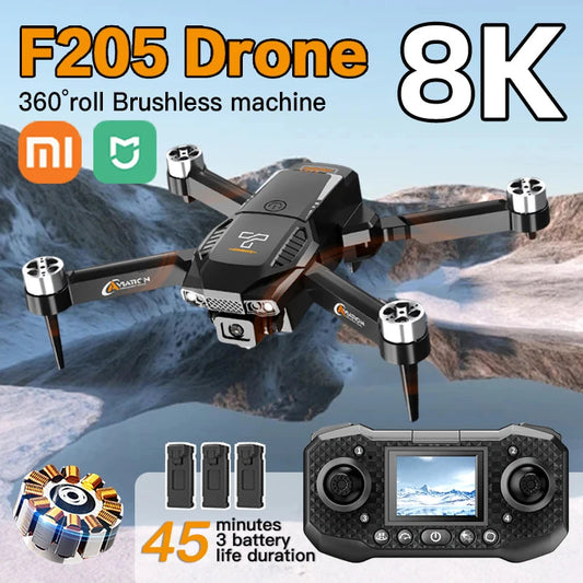 Xiaomi Mijia F205 Drone Professional 8K HD Dual Camera With Screen Remote Control Smart Obstacle Avoidance FPV Brushless Motor Techelectronicx