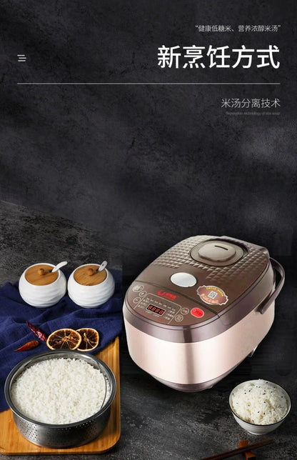 110V/220V Low Sugar Rice Cooker Smart Keep Warm Preset for USA Japan Canada Techelectronicx