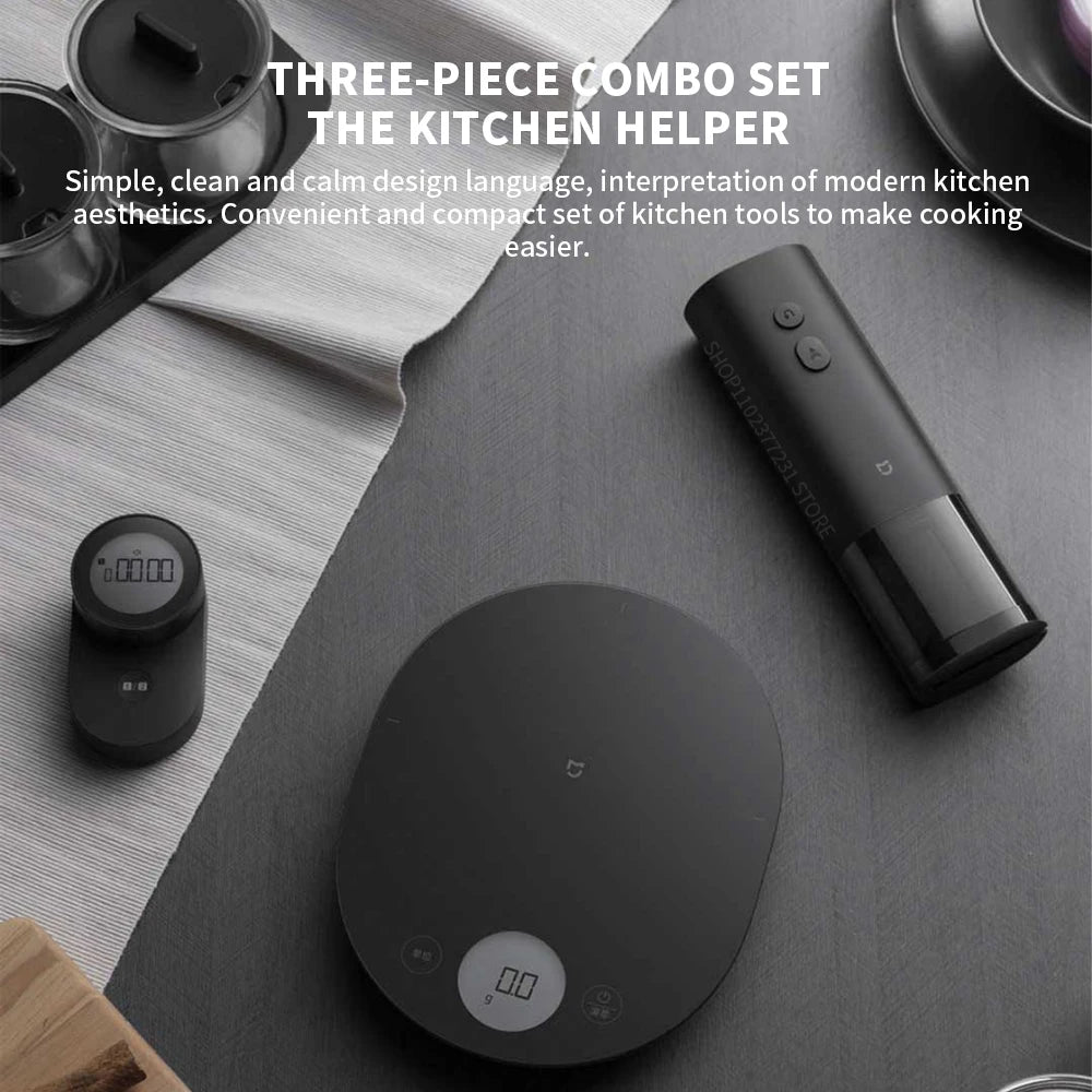 Xiaomi Mijia Kitchen Tool Set Digital Timers Kitchen Scales Electric Wine Bottle Opener Smart Cooking Timer Work With Mijia APP Techelectronicx