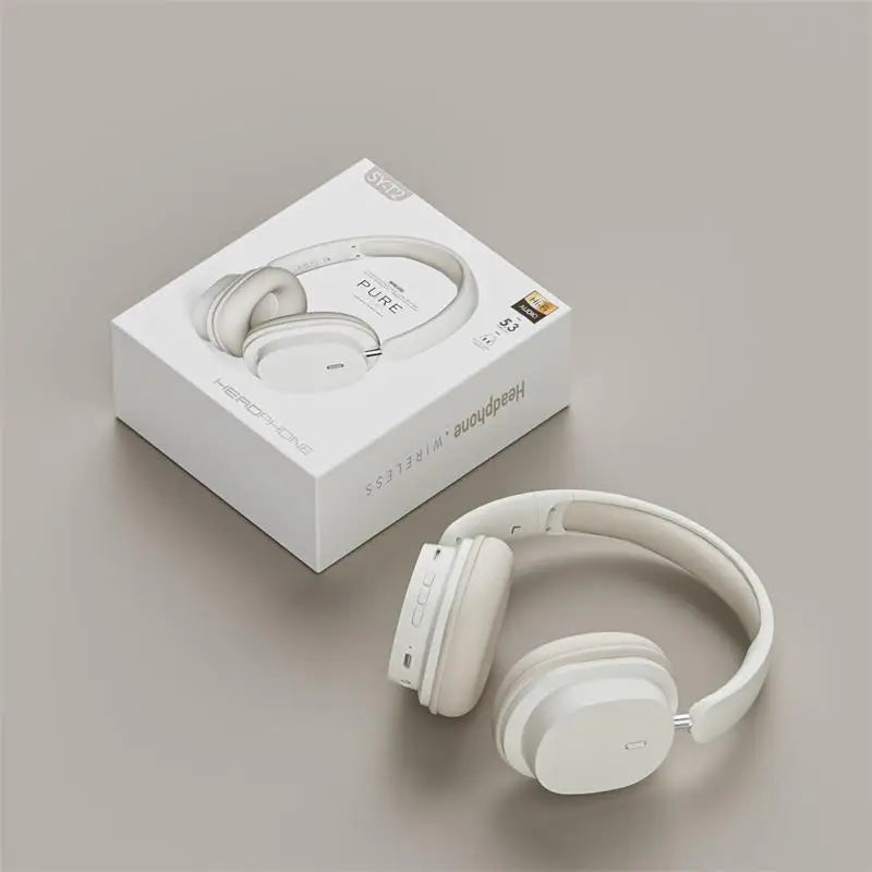 Head Mounted Wireless Earphones Foldable Bluetooth Earphones Built Microphone Earphones Audio Noise Cancelling Earphones - TechElect