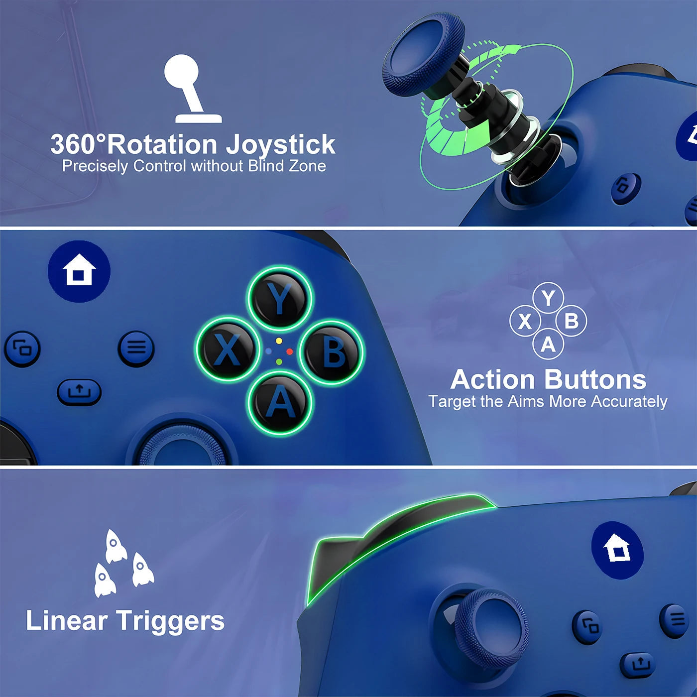 Xbox One Controller 2.4G Wireless Game Controller For Xbox one Series X/S With 2.4G Adapter Receiver For Windows PC Gamepad Gift Techelectronicx