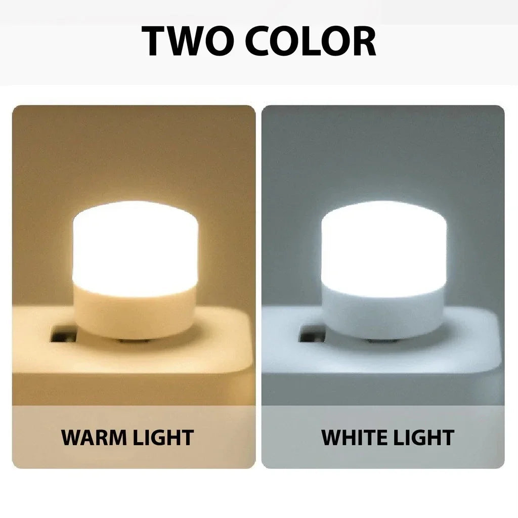 10Pcs Mini USB Night Light Warm White Eye Protection Book Reading Light USB Plug Computer Mobile Power Charging LED Night Lamp Techelectronicx