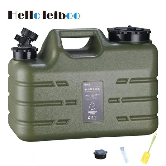 11L Water Bucket Large Capacity Portable Drinking Water Canister with Detachable Faucet No Leakage for Outdoor Travel Driving Techelectronicx