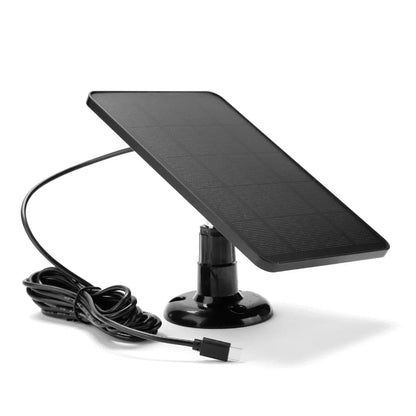 10W 5V Solar Panel Micro USB & USB-C Port Solar Charging Panel 9.8 Ft Charging Cable for Security Camera for Eufycam 3C/2C/2 Pro TechElect