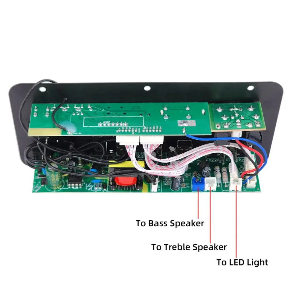 110V 220V 12V Digital Bluetooth Amplifier Board Subwoofer Dual Microphone Karaoke Amp Speaker Home Theater DIY 30W Techelectronicx