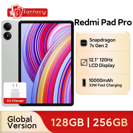 Xiaomi Redmi Pad Pro Global Version Snapdragon 7s Gen 2 Mi Tablets 12.1" 120Hz 2.5K Screen 10000mAh Battery 33W Fast Charging Techelectronicx