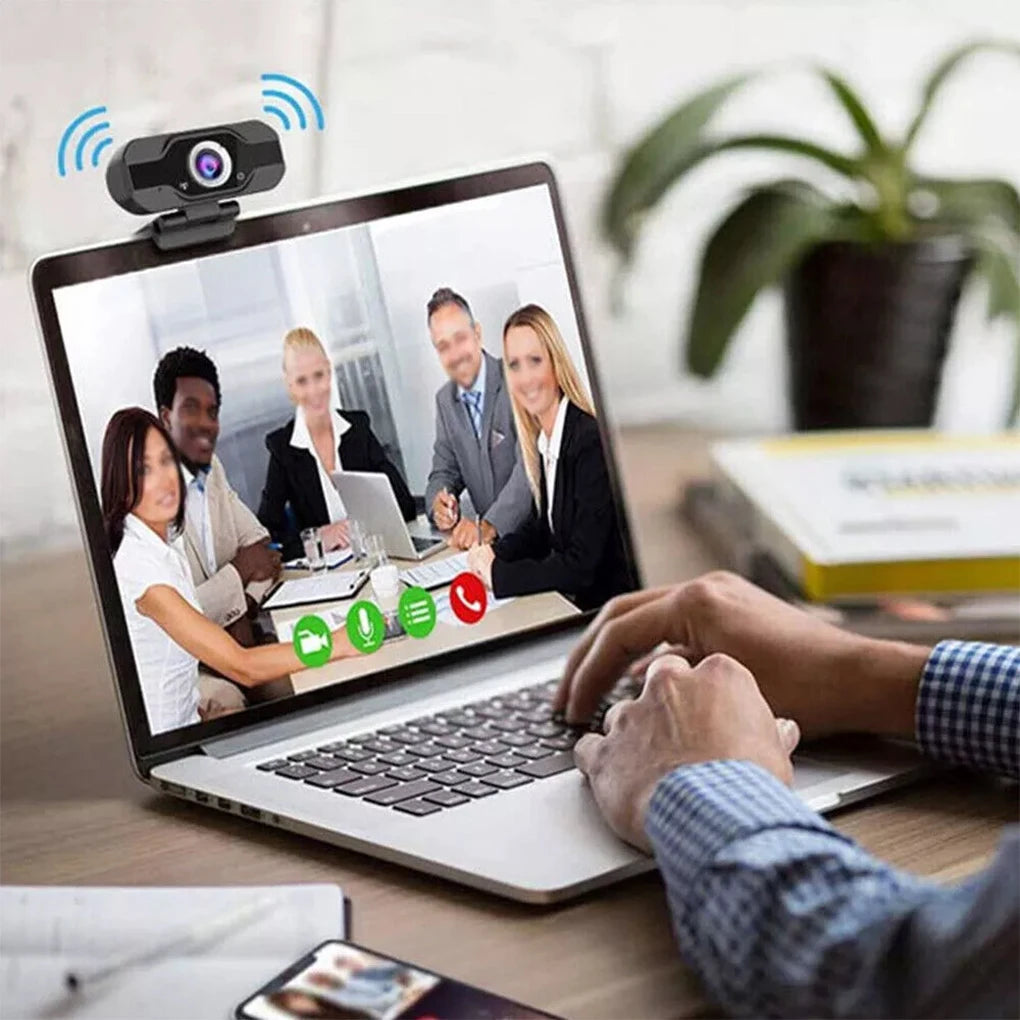 1080P Manual Focus Computer Camera HD Webcam For PC Laptop Crystal Clear Video Auto-installation Multi-angle Tripod Techelectronicx