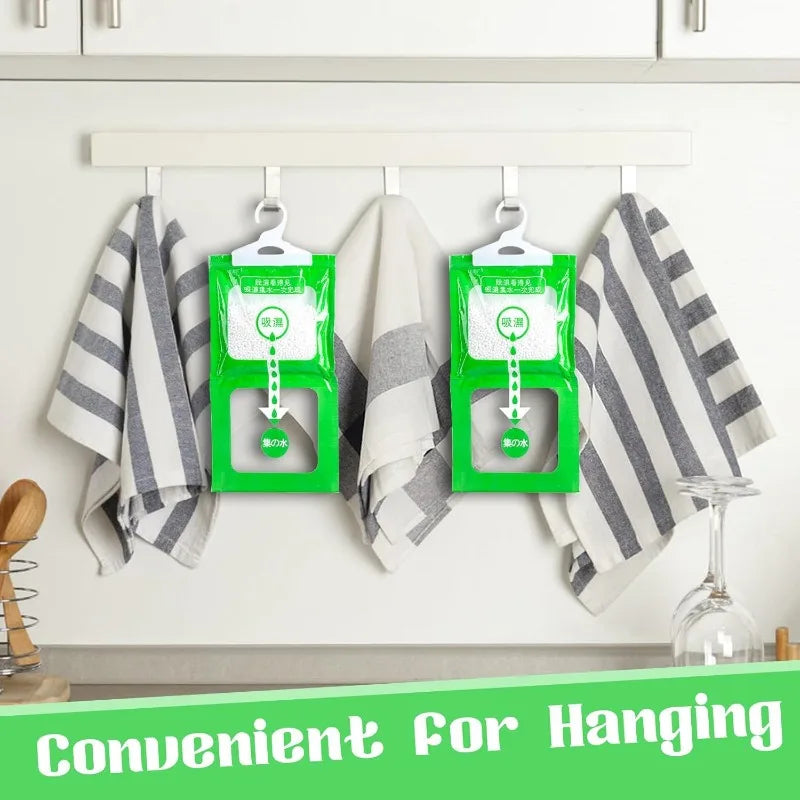 YUANJ 10PCS Moisture Absorber Hanging Drying Clothes Dehumidifier Wardrobe Dehumidifier Dry Bag Indoor Desiccant Eco Friendlya TechElect