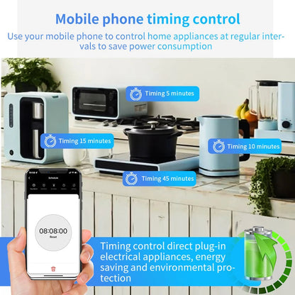 10A/16A Power Strip Tuya Smart Plug Power Strip Extension Cord Smart Home EU Socket Work with Alexa Techelectronicx