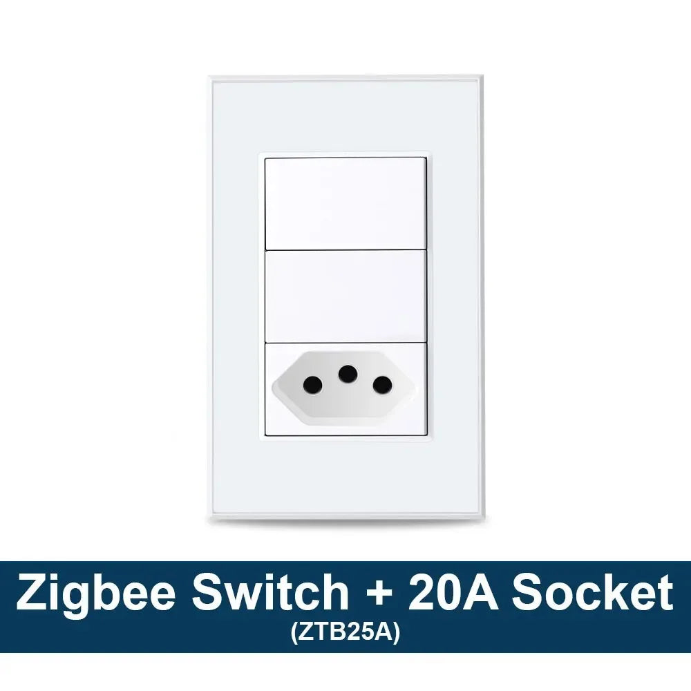 Zemismart Zigbee Smart Socket - Voice Control with Alexa & Google Home, Compatible with Tuya, 10A/20A for Brazil Outlets TechElect