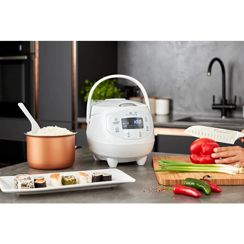 Yum Asia Panda Mini Rice Cooker With Ninja Ceramic Bowl and Advanced Fuzzy Logic (3.5 cup, 0.63 litre) 4 Rice Cooking Functions Techelectronicx