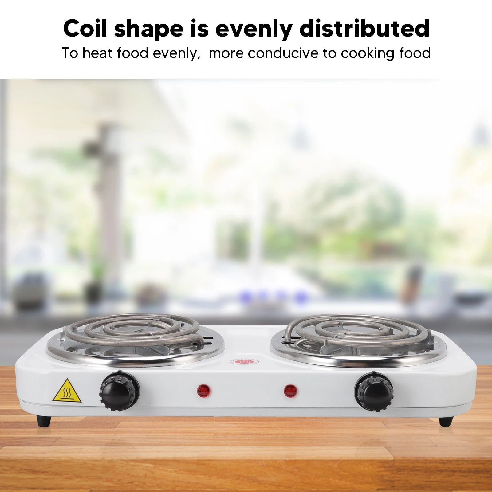 110V Electric Hot Plate US Plug Overheat  Easy To Clean 2  Compact Electric Countertop Stove for Apartments 2000W Techelectronicx