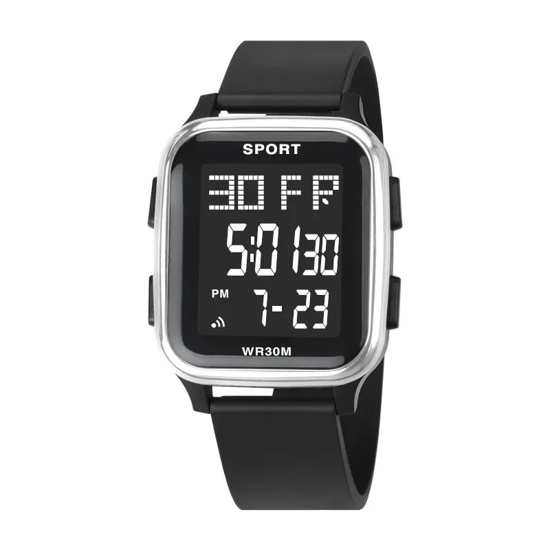 YIKAZE Sports Watch for Men Waterproof Multifunction Electronic Watch Ultra-thin Men's LED Digital Wristwatch for Man Student Techelectronicx