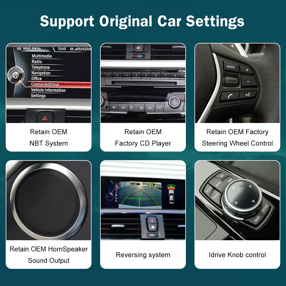 10.25'12.3' Wireless CarPlay Android Auto Multimedia Display Screen For BMW 1 2 3 4 Series F20 F21 F22 F30 F31 F32 F33 Techelectronicx