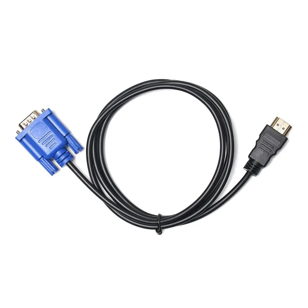 1-5m Hot Digital 1080P Display Output Male to Male AV Adapter Cord HDMI-Compatible To VGA Converter For PC HDTV Techelectronicx