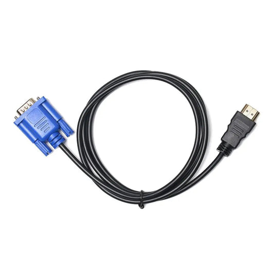 1-5m Hot Digital 1080P Display Output Male to Male AV Adapter Cord HDMI-Compatible To VGA Converter For PC HDTV Techelectronicx