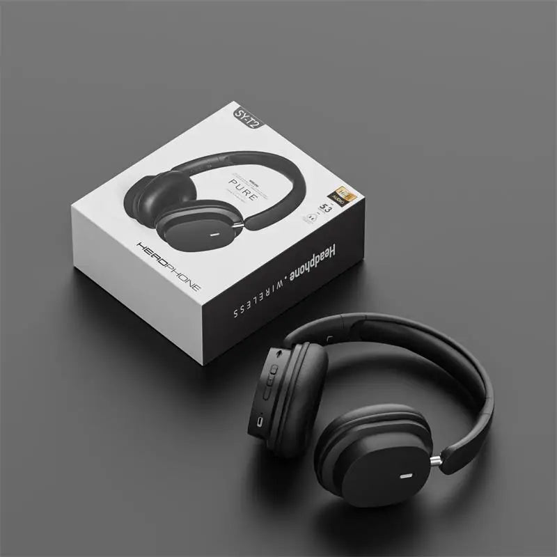 Head Mounted Wireless Earphones Foldable Bluetooth Earphones Built Microphone Earphones Audio Noise Cancelling Earphones - TechElect