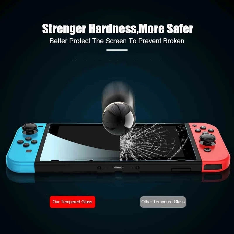 1/2/3PCS Tempered Glass for Nintendo Switch OLED 3 Pieces Screen Protector Film for Nintendo Switch Switch Lite Protective Glass Techelectronicx