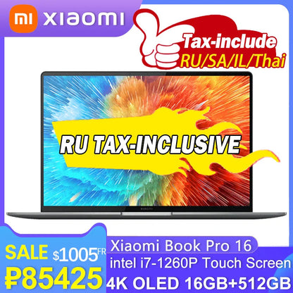 Xiaomi Book Pro 16 2022 i7 1260P RTX2050 4G 16Inch 4K OLED Touch Screen Techelectronicx