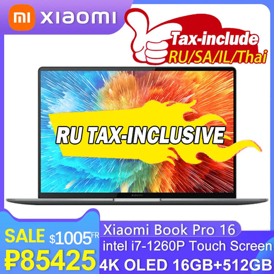 Xiaomi Book Pro 16 2022 i7 1260P RTX2050 4G 16Inch 4K OLED Touch Screen Techelectronicx
