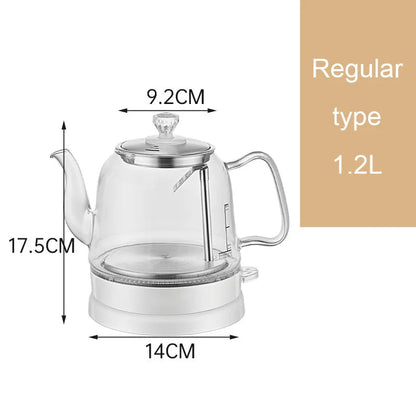 1.2L MINI Electric Kettle Glass Quick Heating Hot Water Boiling Teapot Blue Light Heater Pot Boiler Auto-Power Off Cooker Cup EU Techelectronicx