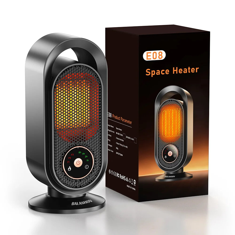1000W Portable Heater Mini Electric Heater Room Space Heater Warm Heating Hot Fans for Home Office Hand Foot Warmer for Winter TechElect