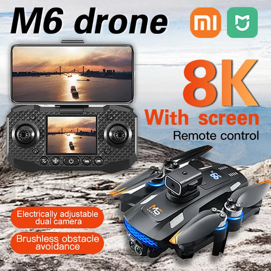Xiaomi Mijia M6 Drone 8K Pro with 5G WIFI FPV 4K HD Camera Screen Remote Control for Professional Aerial Shots RC Children's Toy Techelectronicx