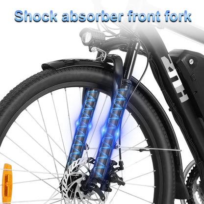 1000W Peak 48V Electric Bike for Adults, 26 inch Electric Mountain Bike with Removable Battery,Up to 50Miles Range 20 MPH TechElect