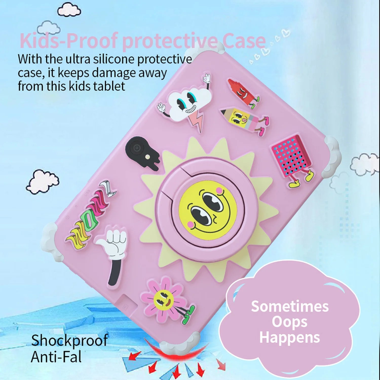 2025 New 7 Inch Cartoon Pattern Kids' tablet Quad Core 4GB+64GB ROM Android 13 Learning Education Games Tablets Children's Gifts Techelectronicx