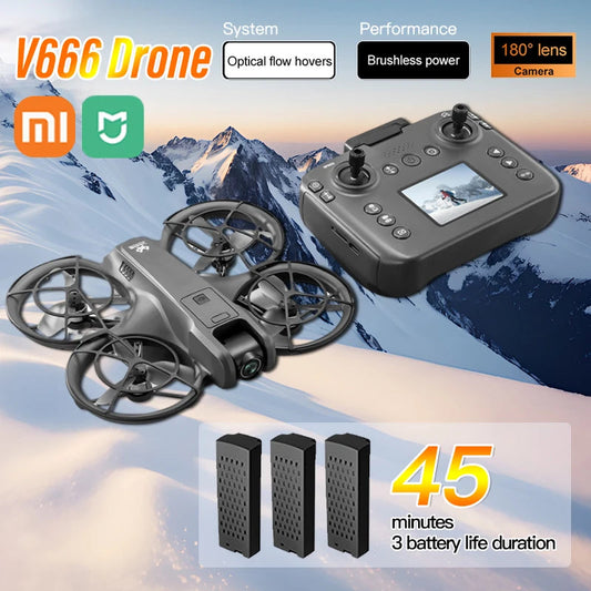 Xiaomi V666 Mini Drone 4K Professional Aerial 8k Dual Camera Intelligent obstacle avoidance  Brushless Quadcopter Kid RC Toy Techelectronicx