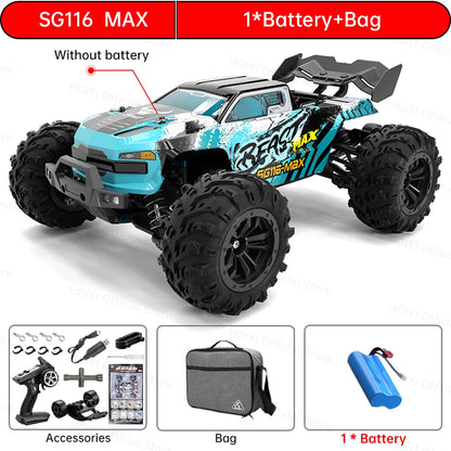 ZLL SG116 MAX/PRO 1:16 High Speed Drift Racing 80KM/H Or 40KM/H Brushless Motor 4WD RC Car Off Road Car Toys for For Kid Gift Techelectronicx