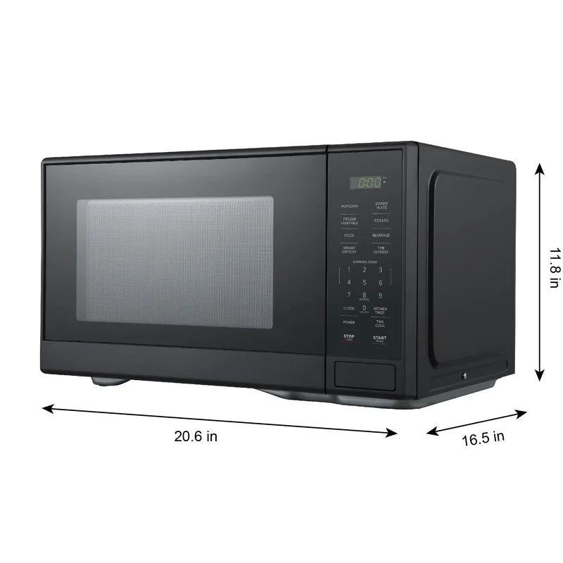 1000W Countertop Microwave Oven 1.1 Cu Ft with 10 Power Levels One Touch Cooking Safety Lock Express Cook Defrost LED Display Techelectronicx