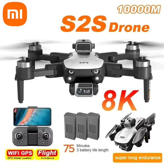 Xiaomi S2S Drone 8K 5G GPS HD Aerial Photography Dual-Camera Omnidirectional Obstacle Brushless Avoidance Quadcopter Toys Techelectronicx