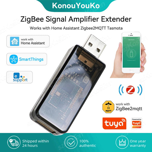 ZigBee 3.0 Signal Repeater USB Signal Amplifier Extender for Tuya eWeLink APP Home Assistant ZigBee2MQTT Tasmota SmartThings Techelectronicx