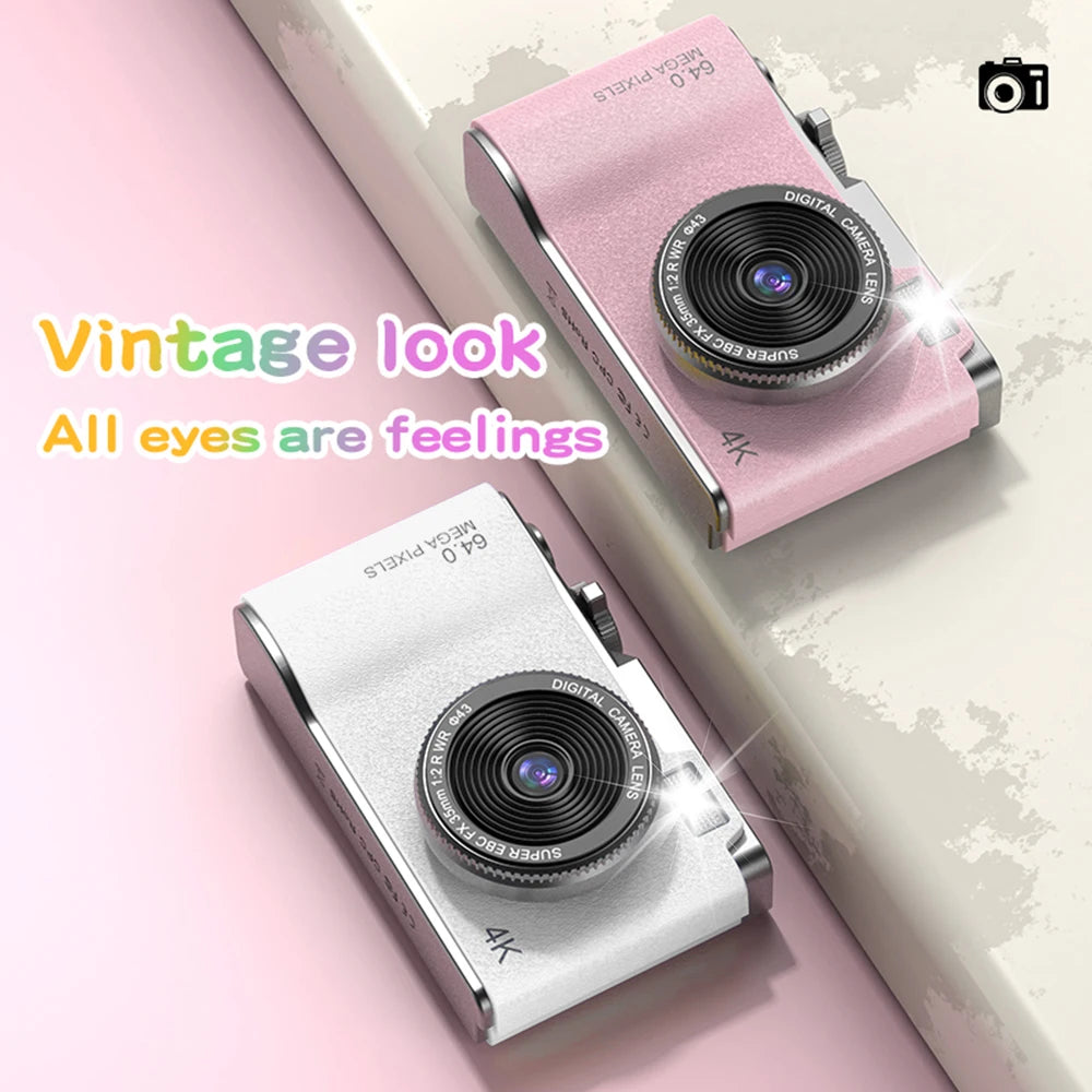 64MP HD 1080P Digital Camera for Student Beginners 2.4' screen with 16xzoom Front and Rear Dual Camera Camera for Kid Adult Gift - TechElect