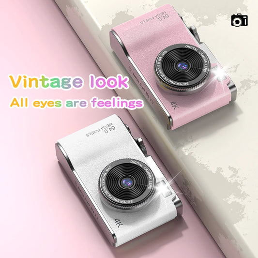 64MP HD 1080P Digital Camera for Student Beginners 2.4' screen with 16xzoom Front and Rear Dual Camera Camera for Kid Adult Gift - TechElect