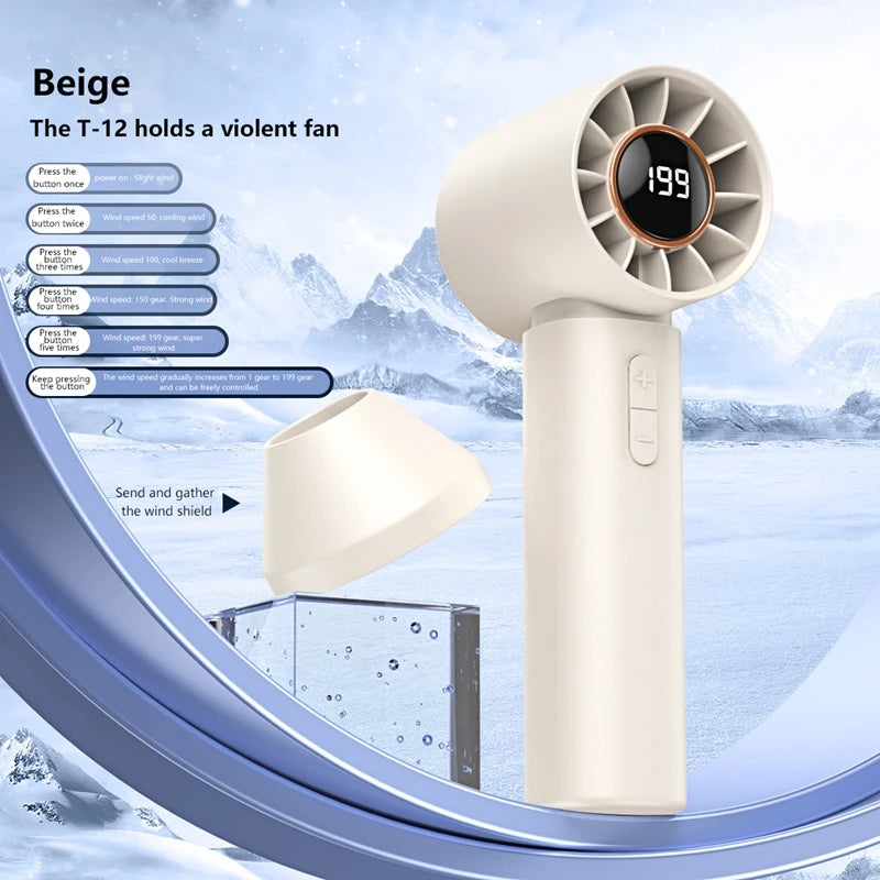 Xiaomi Mijia Mini Bladeless Handheld Fan USB Rechargeable Hand Fan Portable Personal Highspeed Fans Electric Eyelash Fan New Techelectronicx
