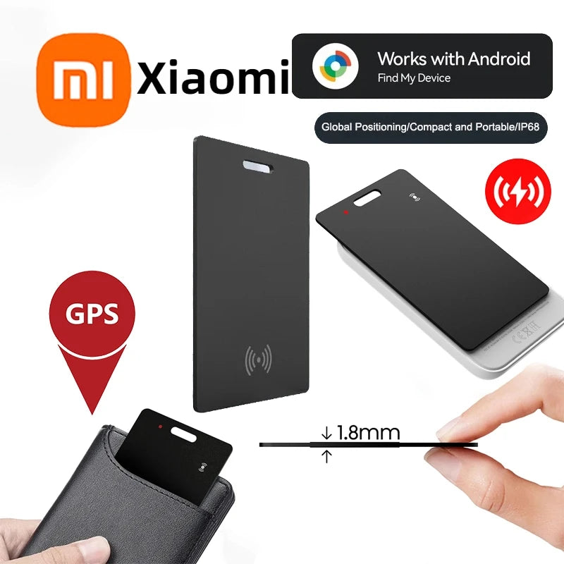Xiaomi Google GPS Tracker Wireless Charging Card Wallet Anti Loss Device Ultrathin Intelligence Locator For Android Google 2025 Techelectronicx