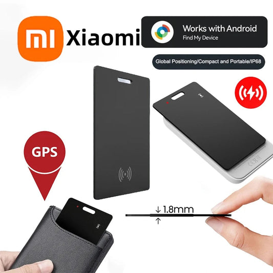 Xiaomi Google GPS Tracker Wireless Charging Card Wallet Anti Loss Device Ultrathin Intelligence Locator For Android Google 2025 Techelectronicx