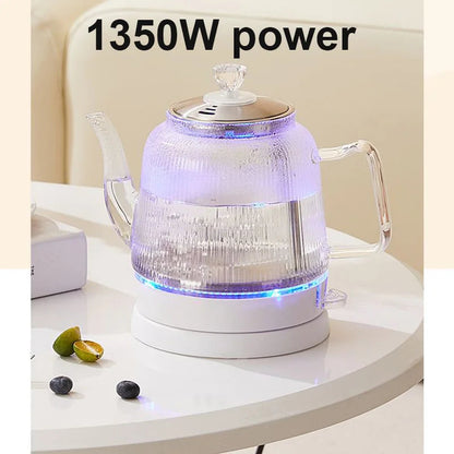 1.2L MINI Electric Kettle Glass Quick Heating Hot Water Boiling Teapot Blue Light Heater Pot Boiler Auto-Power Off Cooker Cup EU Techelectronicx