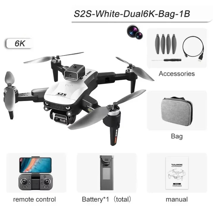 Xiaomi S2S Drone 8K 5G GPS HD Aerial Photography Dual-Camera Omnidirectional Obstacle Brushless Avoidance Quadcopter Toys Techelectronicx