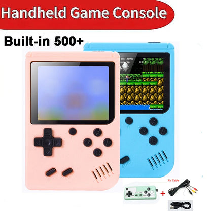 Retro Portable Mini Handheld Video Game Console 8 Bit 3.0 Inch Color LCD Kids Color Game Player Built in 500 Games Techelectronicx